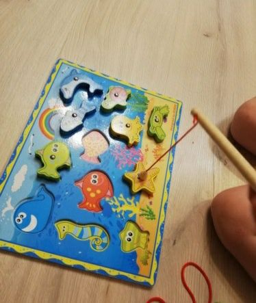 Деревянная рыбалка,деревянная детская развивающая игрушка.