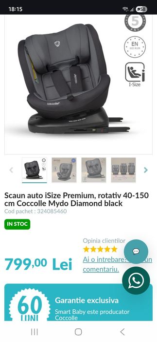 Scaun auto Coccolle Mydo