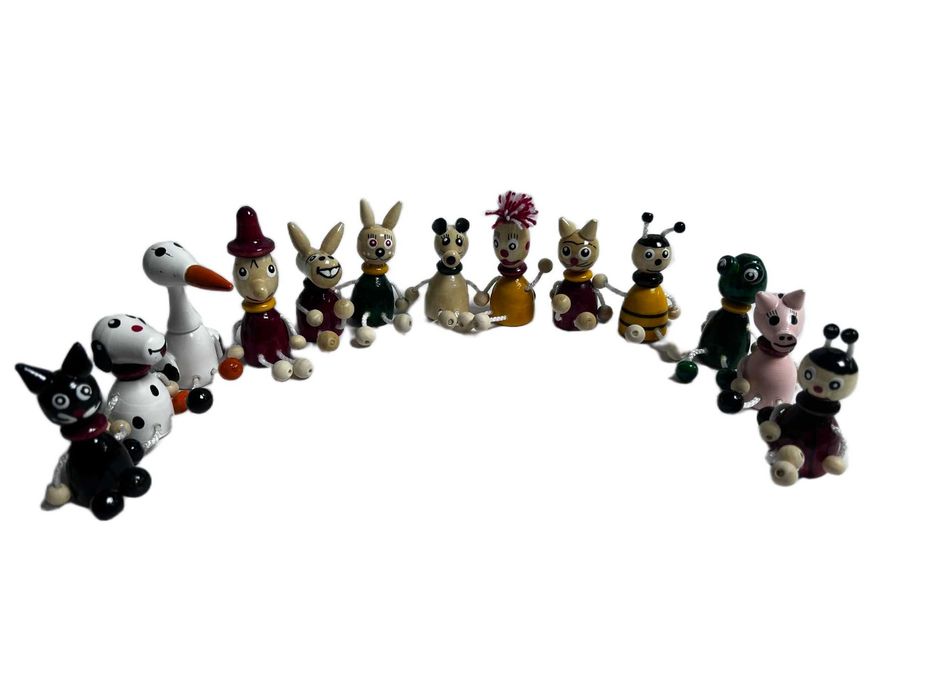 Magneti de frigider - Set figuri magnetice 13 figuri, jucarii din lemn