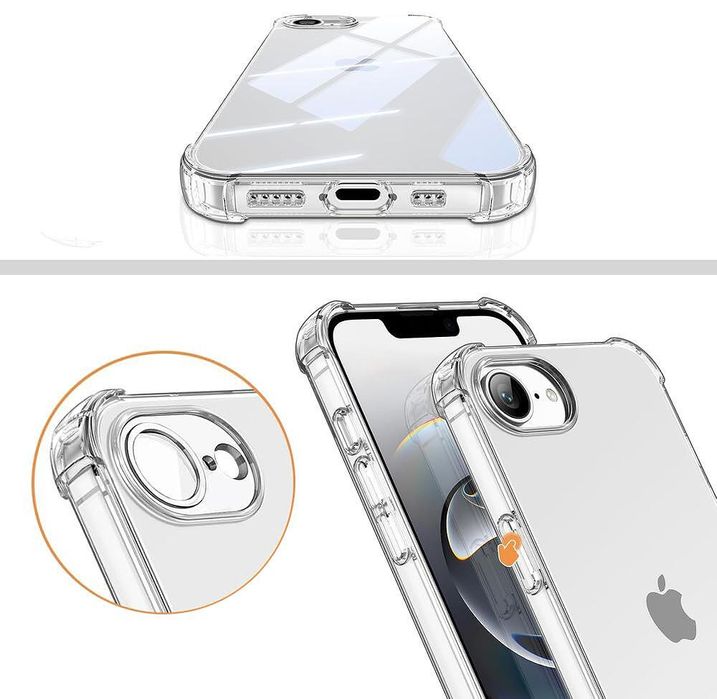 Прозрачен Силиконов Удароустойчив Кейс за Apple iPhone 16e