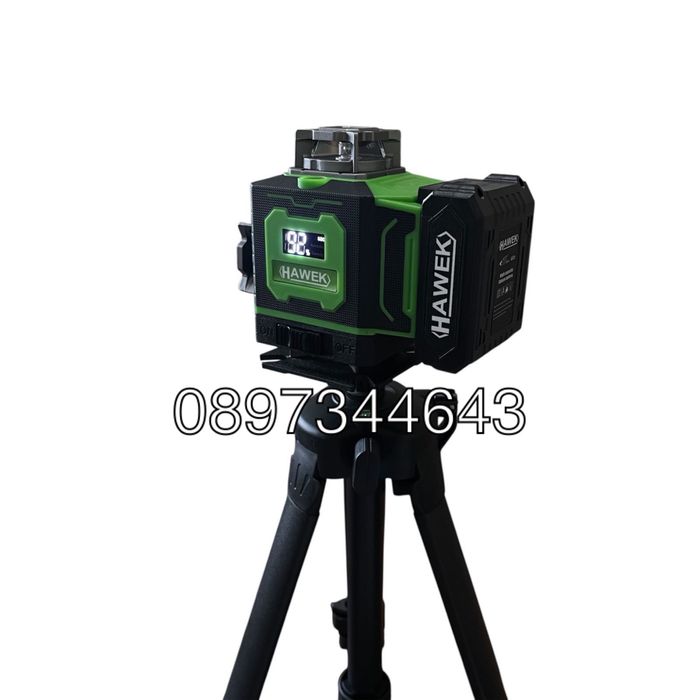 Лазерен нивелир HAWEK 4D 16 линии  + лазерна ролеткд 50м