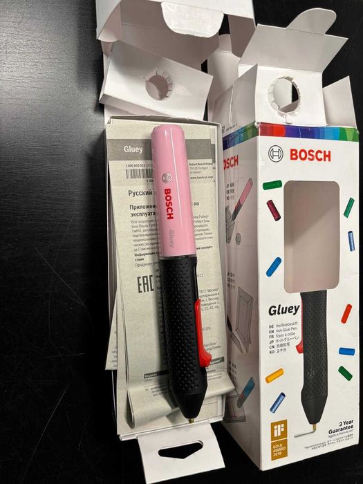 Pistol de lipit electric cu acumulator Bosch GLUEY - cupcake pink, 2.1 Ah, 150°C temperetura lipire