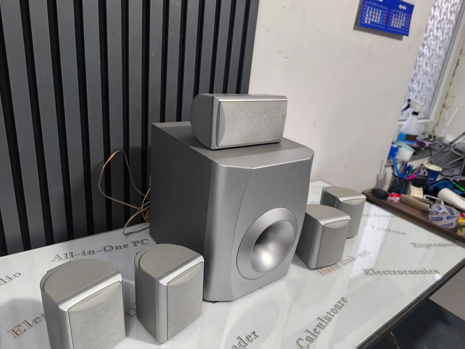 Sistem boxe 5.1 subwoofer centrala 4 sateliti 6Ω 8Ω cleme