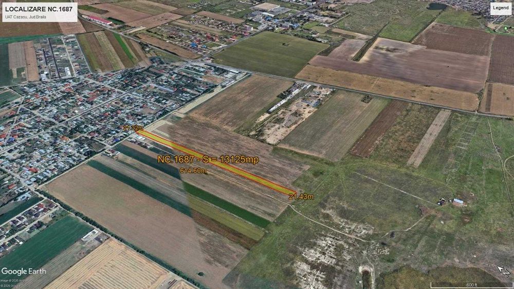 Teren intravilan în Cazasu, județul Brăila