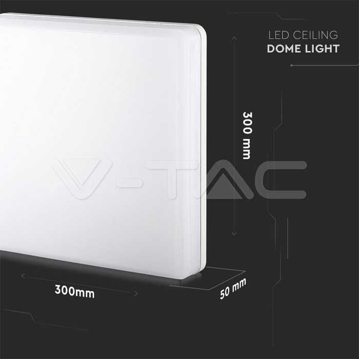 25W LED Плафон SAMSUNG Квадрат 3000K IP44 100lm/W