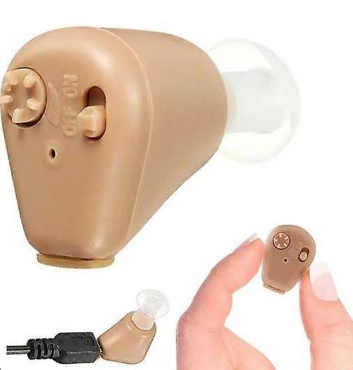 Мини слухово апаратче  с USB презаредима батерия и качествен звук