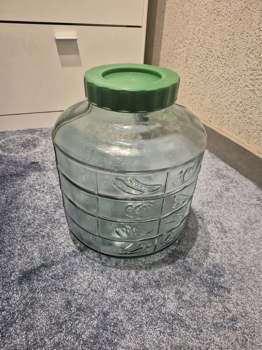 Vand borcan sticla 20L cu capac