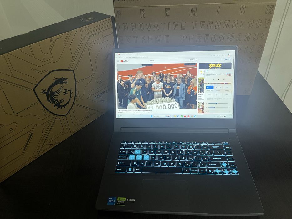 Игровой легкий ноутбук MSI Thin 15 (2025)