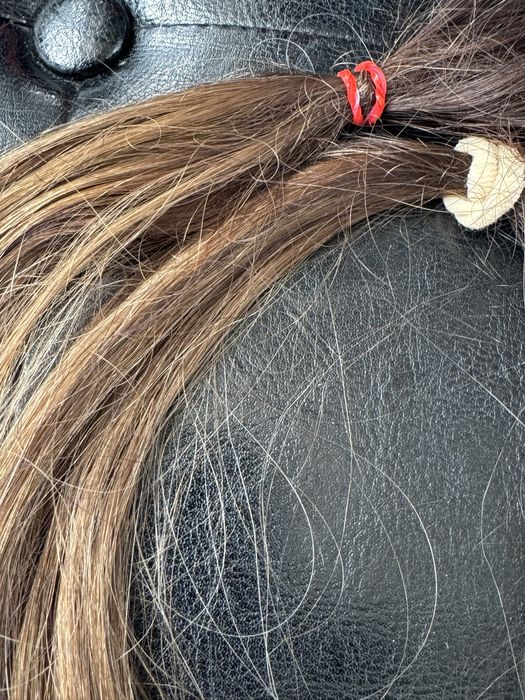 100% ЕСТЕСТВЕНА Славянска коса - омбре кератинови кичури- ОТЛИЧНА!