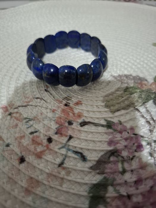 Bratara elastica lapis lazuli cu latimea de 2.5 cm