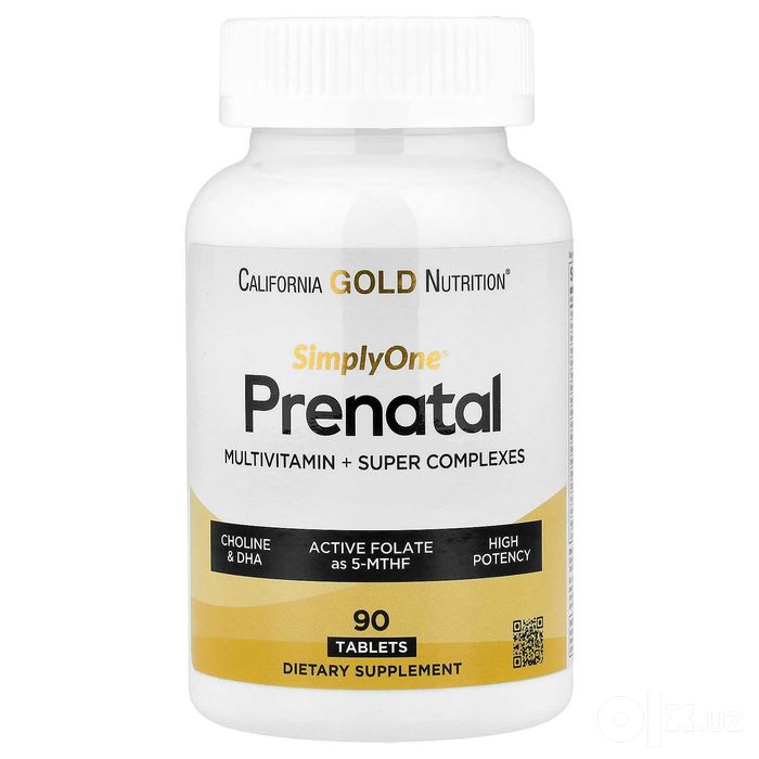 California Gold Nutrition, Мультивитамины для беременных, 90 таблеток