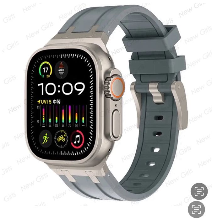 Curea Husa Silicon Titanium Incarcator Ceas Apple Watch Iphone