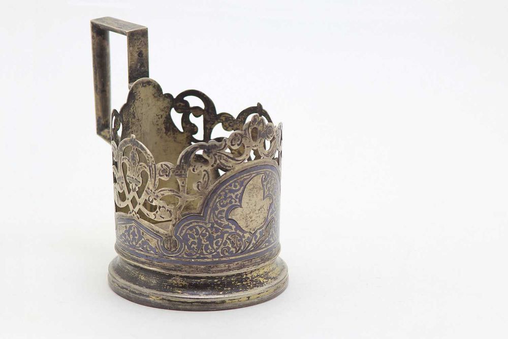 Серебро. Подстаканник Кубачи с чернением.