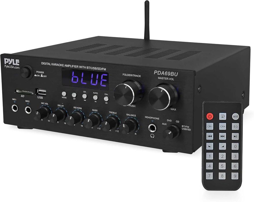 Receptor amplificator karaoke Pyle Home cu streaming Bluetooth 200wați