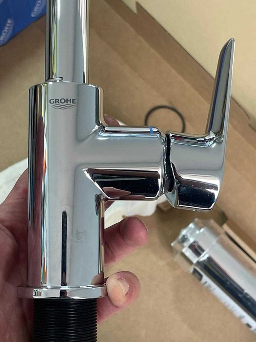 Baterie monocomandă pentru chiuvetă de bucătărie Grohe BauEdge , cromată, 31367001
