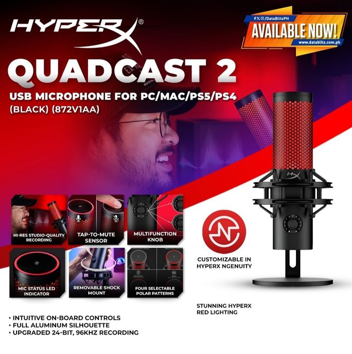 Hyperx Quadcast 2 S Проводной Микрофон USB