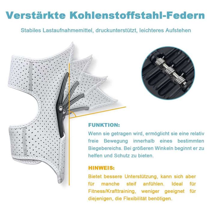 Jambiere ComfortAce din neopren SBR cu plăci de aluminiu