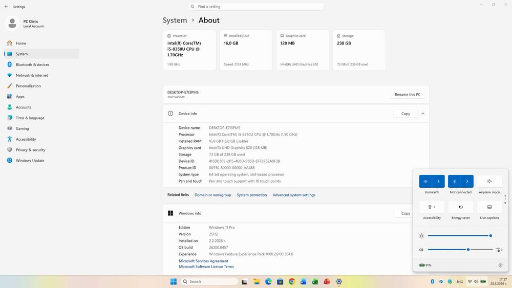 2-в-1 Ултрабук Lenovo ThinkPad X1 Yoga Gen 3 intel i5 8350U 4x3.60 Ghz | 16GB RAM | 256GB SSD | Тъчскрийн + Писалка| 8 часа батерия | Windows 11 pro