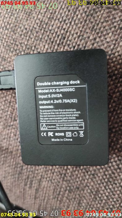 acumulator si incarator tip go pro cu proba NOI