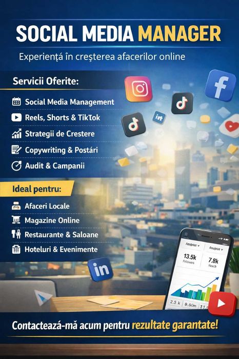 Social Media Manager  & Administrare produse magazin online