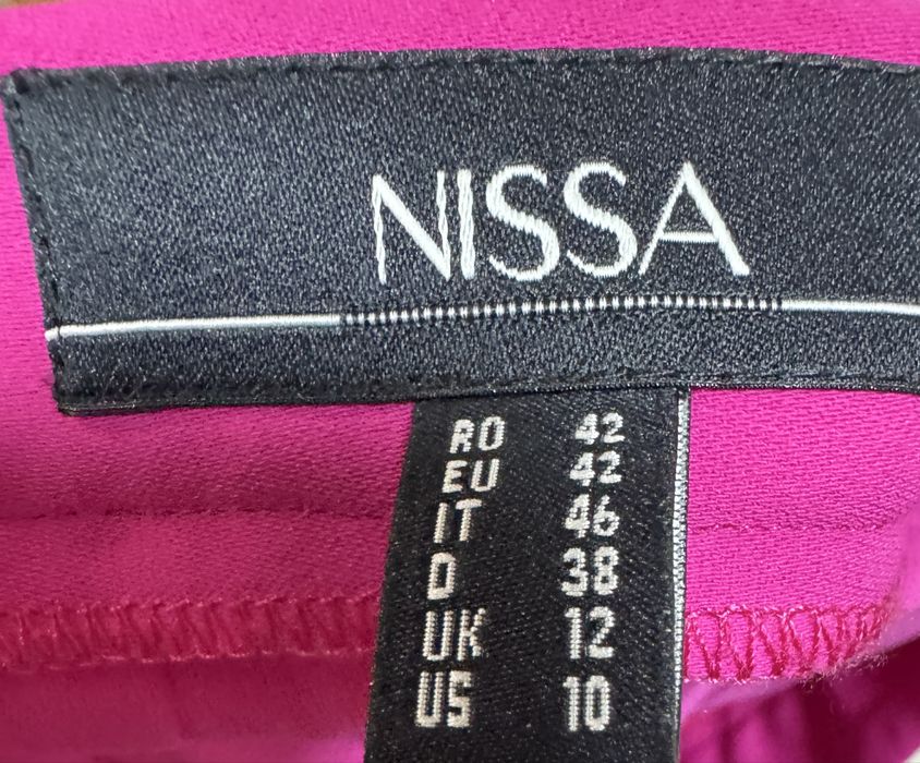 Fustă Plisată NISSA Magenta / Roz Fucsia - Mărimea 42 (XL)