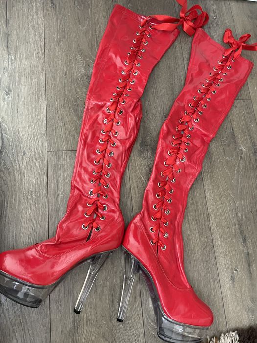 Cizme Peste Genunchi PVC  41