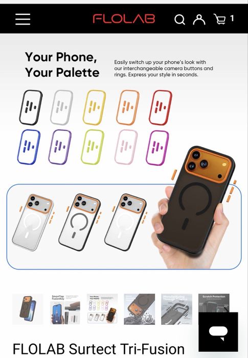 Husa Flolab Premium iphone 17 pro negru mat noua la cutie