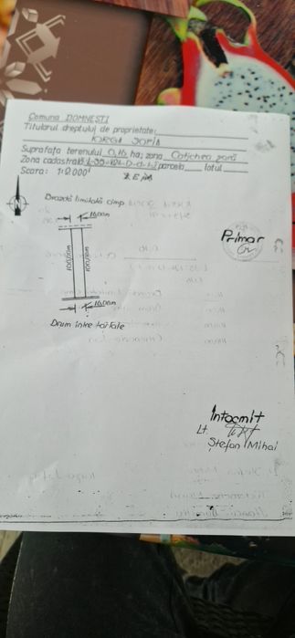 Teren de vanzare Domnești ilfov strada Duculescu 1600 mp