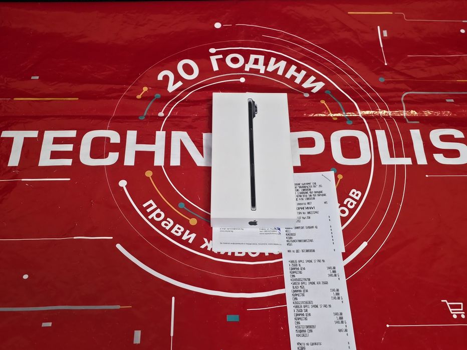 НЕАКТИВИРАН 256GB iPhone 17 AIR Гаранция Технополис 2028 BLACK