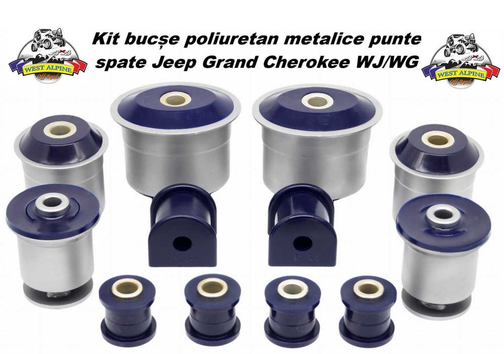 Kit complet bucse poliuretan metalice Jeep Grand Cherokee WJ/WG