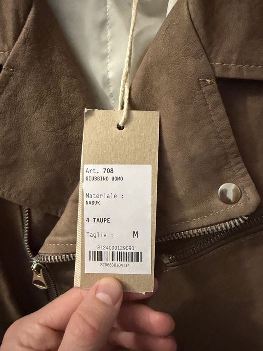 Geaca Biker Masterpelle nubuck M taupe