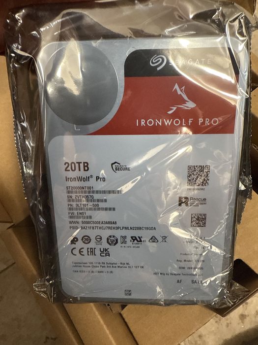 Hdd Seagate ironwolf pro 20tb nas 7200rpm 256mb cache sata iii 3.5”