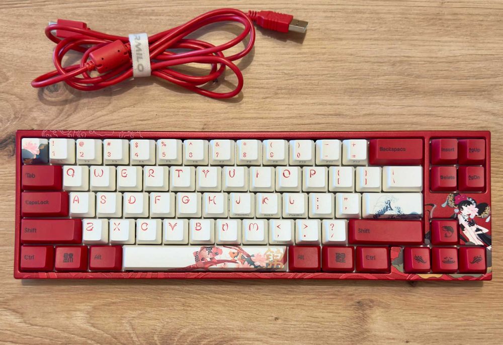 Клавиатура Ducky x Varmilo Miya Koi 65%, Cherry MX Silent Red