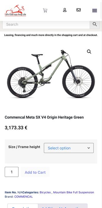 Commencal Meta SX V4 2025 NOU