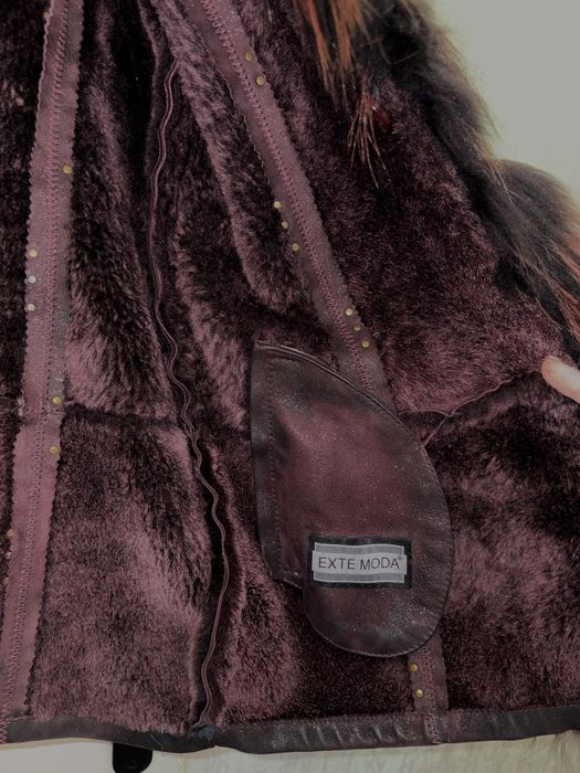 Палто/кожух естествена кожа и естествен косъм