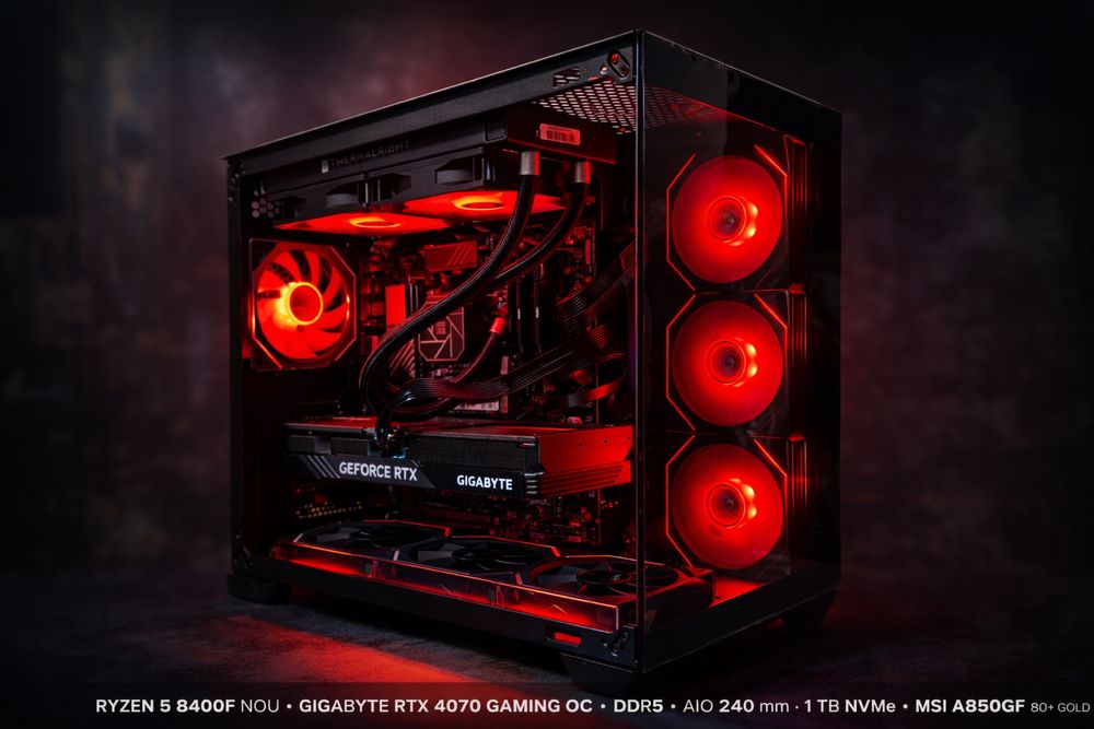 PC Gaming RTX 4070 | Ryzen 5 8400F | DDR5 | B650 | AIO | SSD | 850W