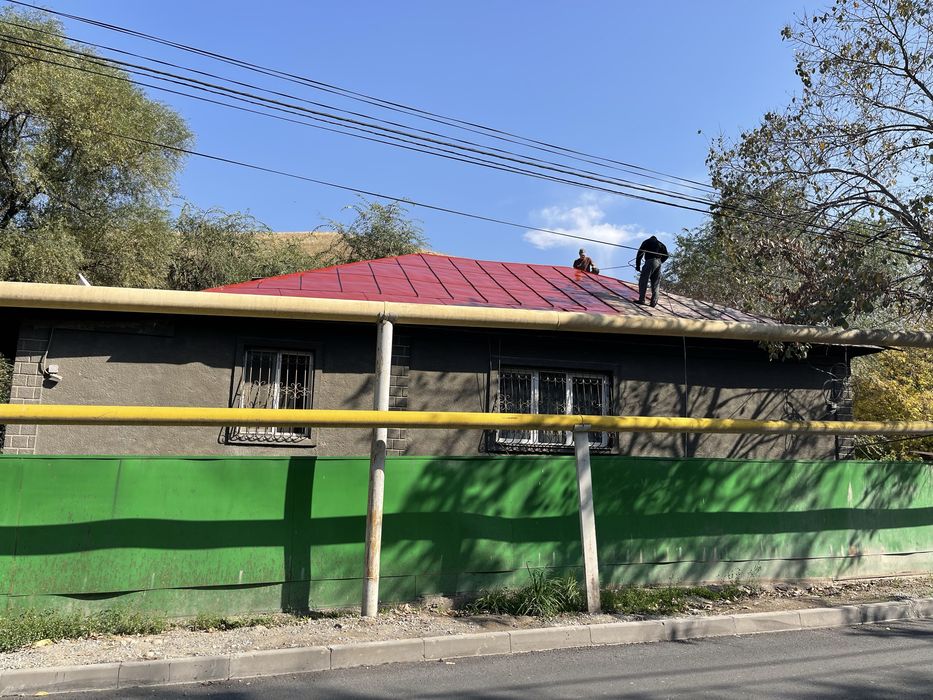 Покраска крыш дом фасады