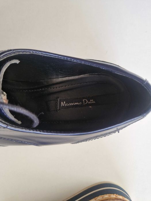 Massimo Dutti Wingtip Oxford оригинални обувки естествена кожа