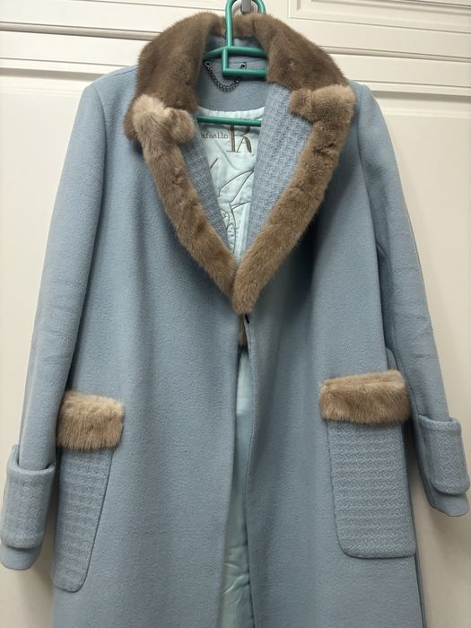Пальто норка воротник