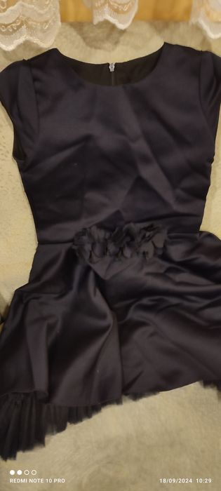 Официална рокля за момиче тъмно синя