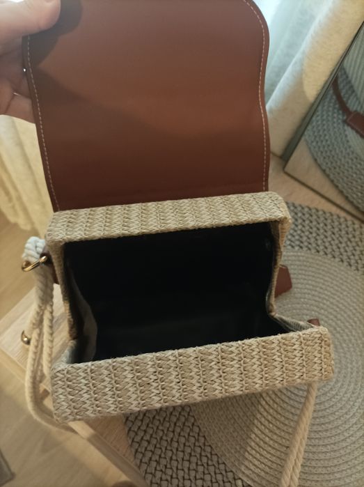 Сумка кросс боди плетеная