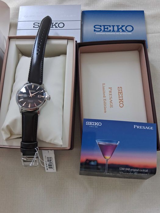 Seiko Presage Cocktail Time SRPK75J1 Star Bar"Purple sunset "