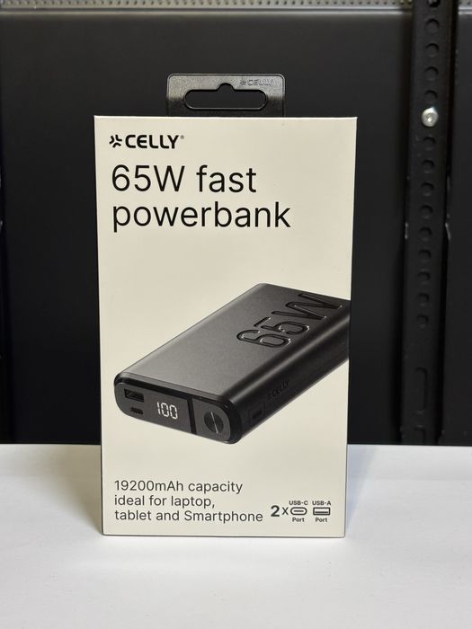 MDM vinde: Baterie externa Celly 65W Fast, 20.000mAh.