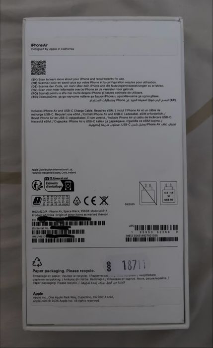 Iphone Air 256 GB