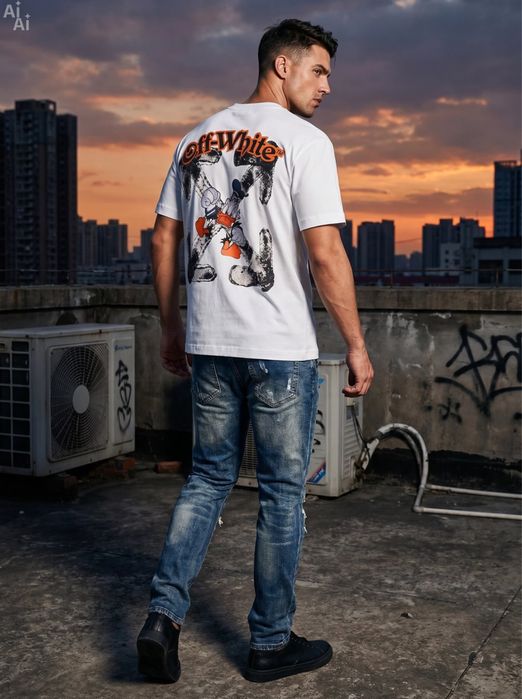 Мъжка тениска OFF- White