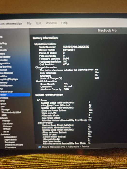 Macbook Pro M1 Pro 16' A2485