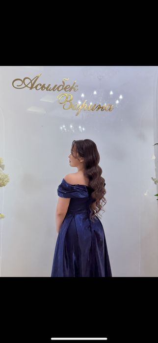 Вечерние платье темно синие