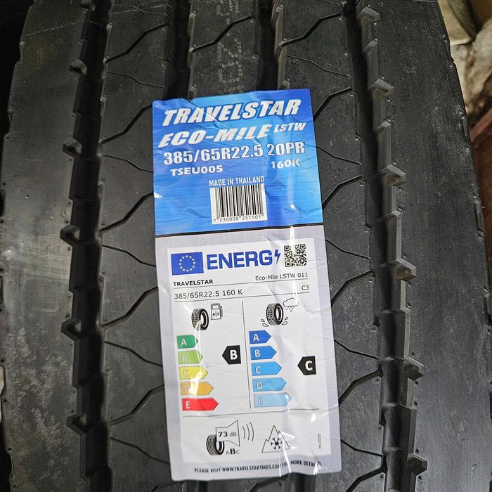 Нови тежкотоварни гуми 385/65R22.5 TravelStar Eco-Mile LSTW 160K 20PR M+S