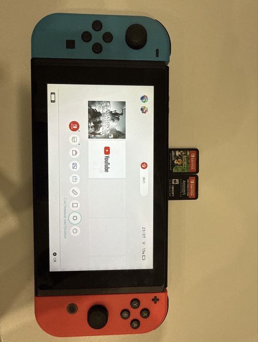 Нинтендо свитч,Nintendo switch V2, 2 картриджа в комплекте