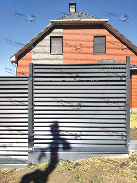 Забор жалюзи металлический